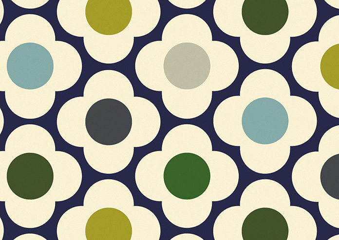 Orla Kiely Spot Flower, Blue Multi - Roller Blind - Image 6